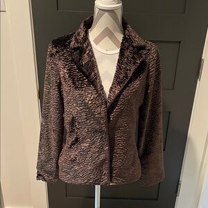 Vintage Wendy Hil Rich Brown Textured Blazer
